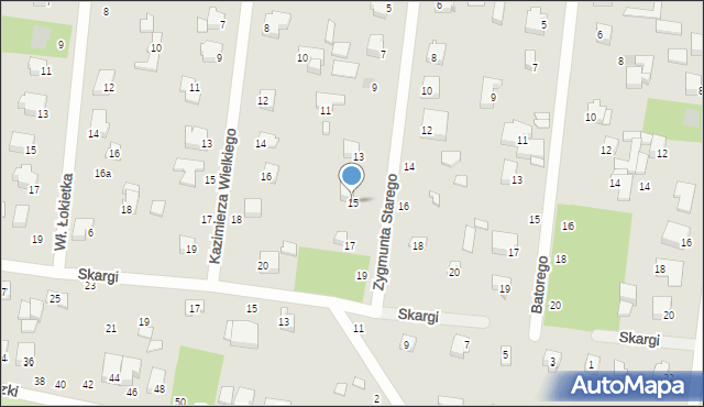Tuszyn, Zygmunta I Starego, 15, mapa Tuszyn