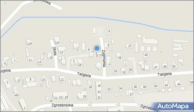 Tychy, Zygmunta, 3, mapa Tychów