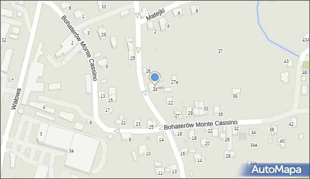 Wadowice, Zygmunta I Starego, 24, mapa Wadowice