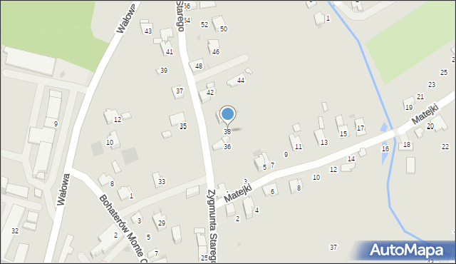 Wadowice, Zygmunta I Starego, 38, mapa Wadowice