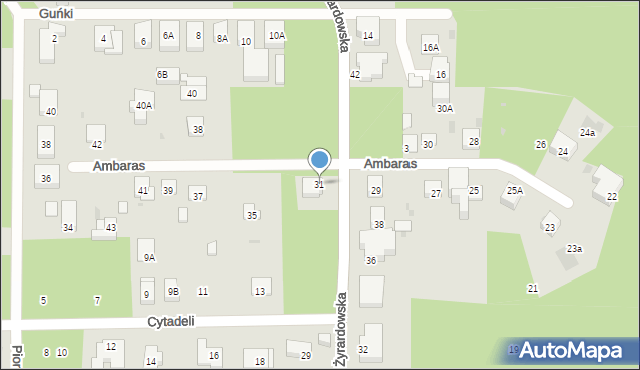 Warszawa, Żyrardowska, 31, mapa Warszawy