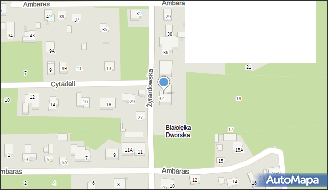 Warszawa, Żyrardowska, 34, mapa Warszawy