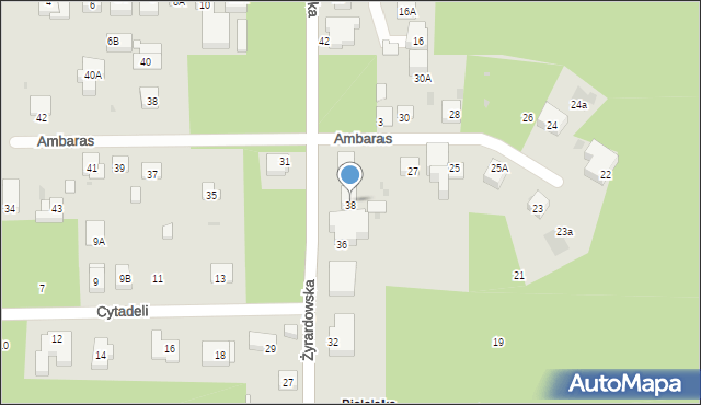 Warszawa, Żyrardowska, 38, mapa Warszawy