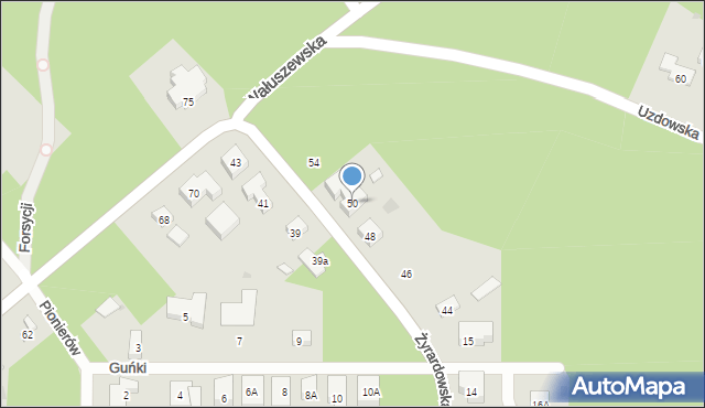 Warszawa, Żyrardowska, 50, mapa Warszawy