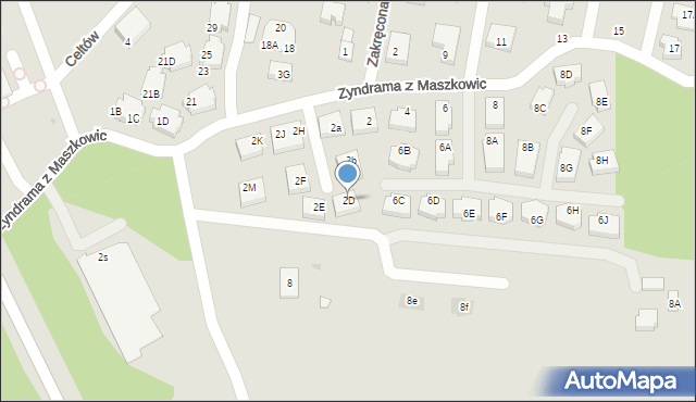 Warszawa, Zyndrama z Maszkowic, 2D, mapa Warszawy