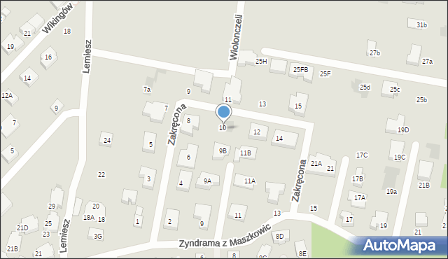 Warszawa, Zyndrama z Maszkowic, 9C, mapa Warszawy