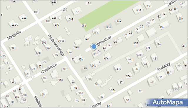 Warszawa, Zygmuntów, 8, mapa Warszawy