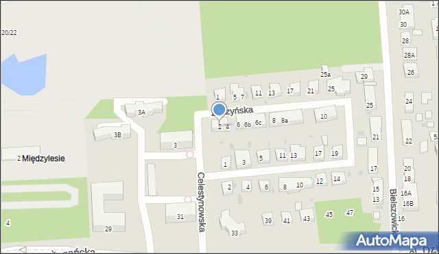 Warszawa, Życzyńska, 2, mapa Warszawy