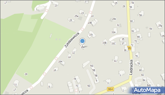 Wieliczka, Zyblikiewicza Mikołaja, 10d, mapa Wieliczka