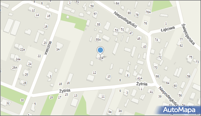 Wieliszew, Żytnia, 12A, mapa Wieliszew