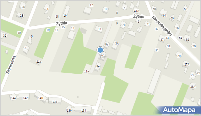 Wieliszew, Żytnia, 9d, mapa Wieliszew