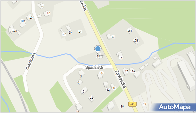 Wilkowice, Żywiecka, 28, mapa Wilkowice