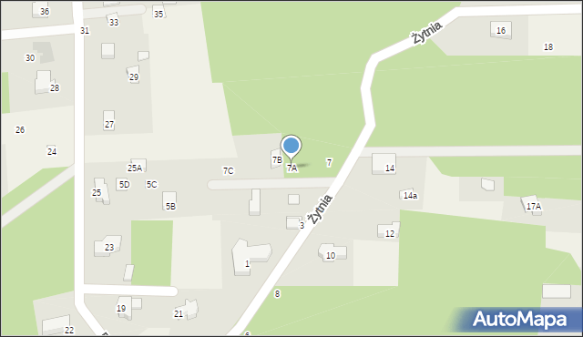 Wódka, Żytnia, 7A, mapa Wódka