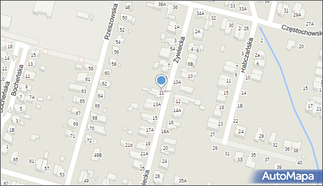 Wrocław, Żywiecka, 11, mapa Wrocławia