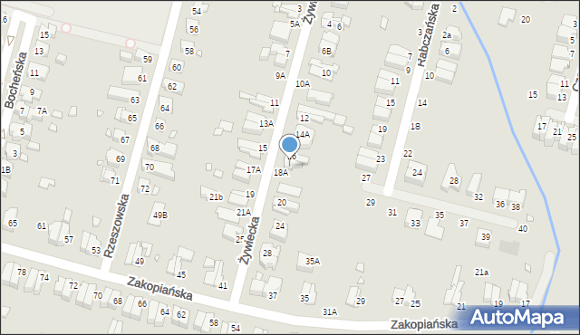 Wrocław, Żywiecka, 18, mapa Wrocławia