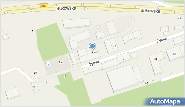 Wysogotowo, Żytnia, 6, mapa Wysogotowo