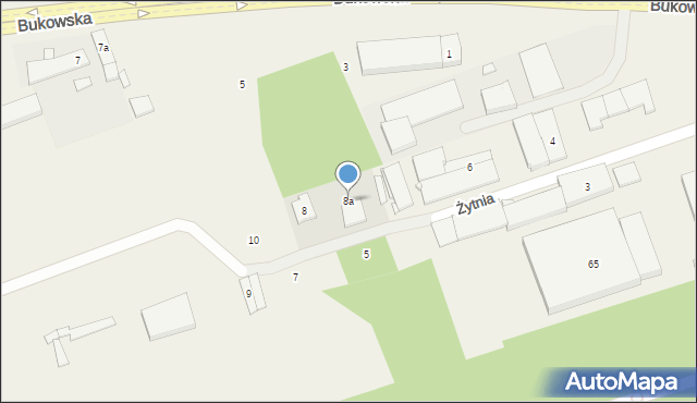 Wysogotowo, Żytnia, 8a, mapa Wysogotowo