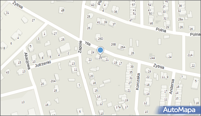 Wyszków, Żytnia, 23, mapa Wyszków