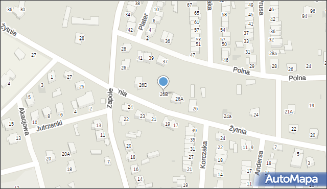 Wyszków, Żytnia, 26B, mapa Wyszków