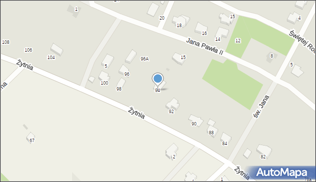 Wyszków, Żytnia, 94, mapa Wyszków