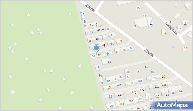 Ząbki, Zycha Sylwestra, ks., 6e, mapa Ząbki