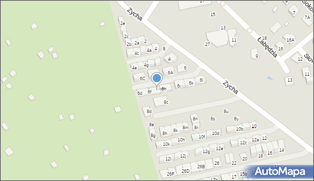Ząbki, Zycha Sylwestra, ks., 6g, mapa Ząbki