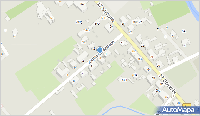 Zbąszyń, Zygmunta I Starego, 3, mapa Zbąszyń