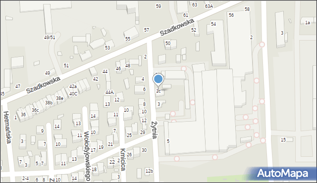 Zduńska Wola, Żytnia, 1c, mapa Zduńska Wola