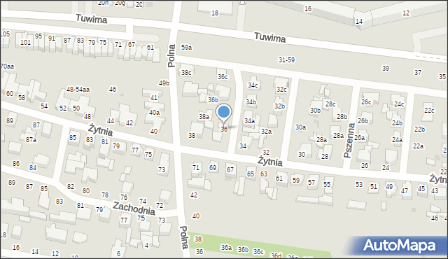 Zgierz, Żytnia, 36, mapa Zgierz