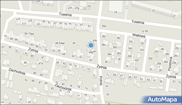 Zgierz, Żytnia, 40a, mapa Zgierz