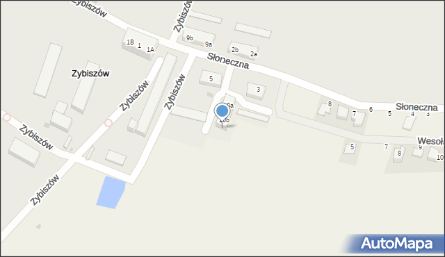 Zybiszów, Zybiszów, 10b, mapa Zybiszów