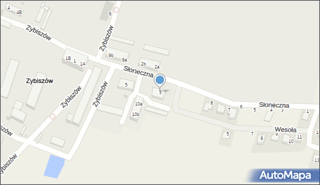 Zybiszów, Zybiszów, 3, mapa Zybiszów