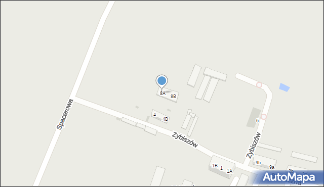 Zybiszów, Zybiszów, 8A, mapa Zybiszów