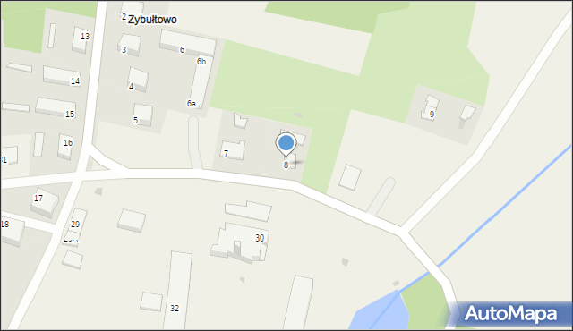 Zybułtowo, Zybułtowo, 8, mapa Zybułtowo