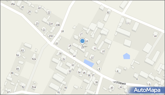 Żychlewo, Żychlewo, 13, mapa Żychlewo
