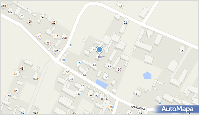 Żychlewo, Żychlewo, 16, mapa Żychlewo