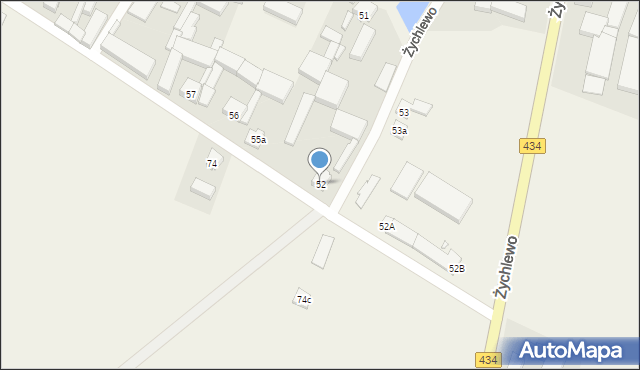 Żychlewo, Żychlewo, 52, mapa Żychlewo