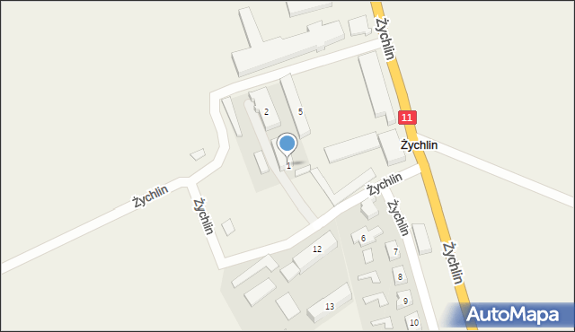 Żychlin, Żychlin, 1, mapa Żychlin
