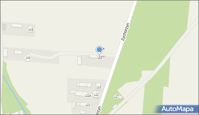 Zychorzyn, Zychorzyn, 124, mapa Zychorzyn
