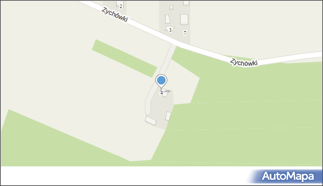Zychówki, Zychówki, 4, mapa Zychówki