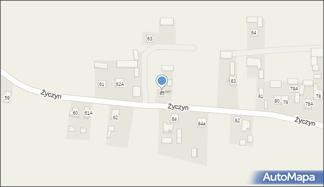 Życzyn, Życzyn, 85, mapa Życzyn