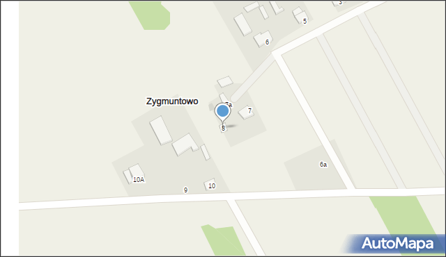 Zygmuntowo, Zygmuntowo, 8, mapa Zygmuntowo