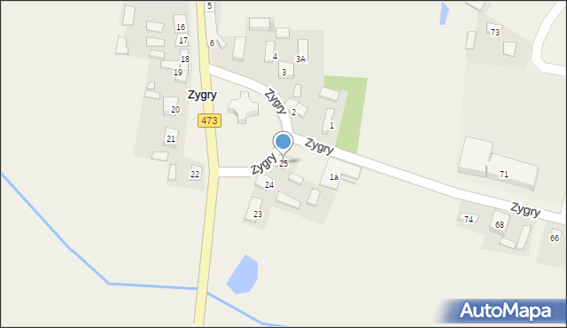Zygry, Zygry, 25, mapa Zygry