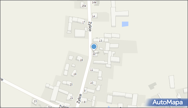 Żylice, Żylice, 12, mapa Żylice