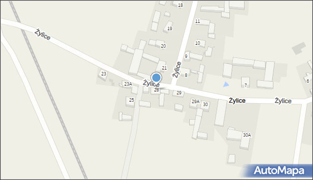 Żylice, Żylice, 28, mapa Żylice