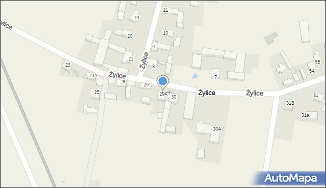 Żylice, Żylice, 29A, mapa Żylice