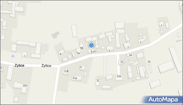 Żylice, Żylice, 5, mapa Żylice