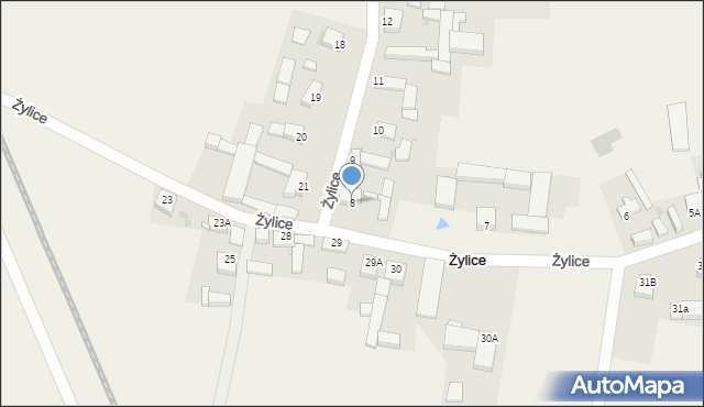 Żylice, Żylice, 8, mapa Żylice