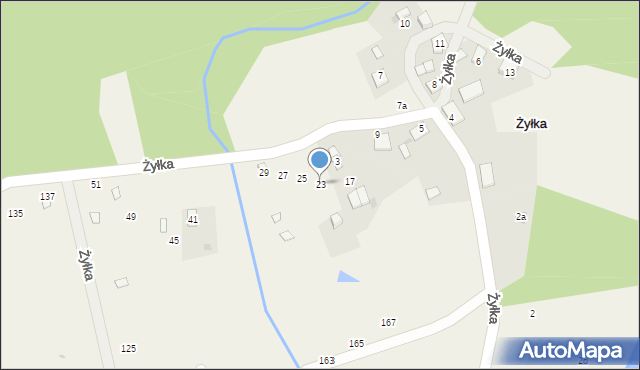 Żyłka, Żyłka, 23, mapa Żyłka