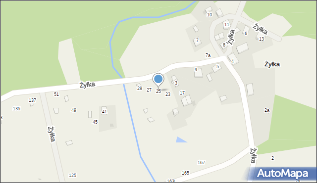 Żyłka, Żyłka, 25, mapa Żyłka